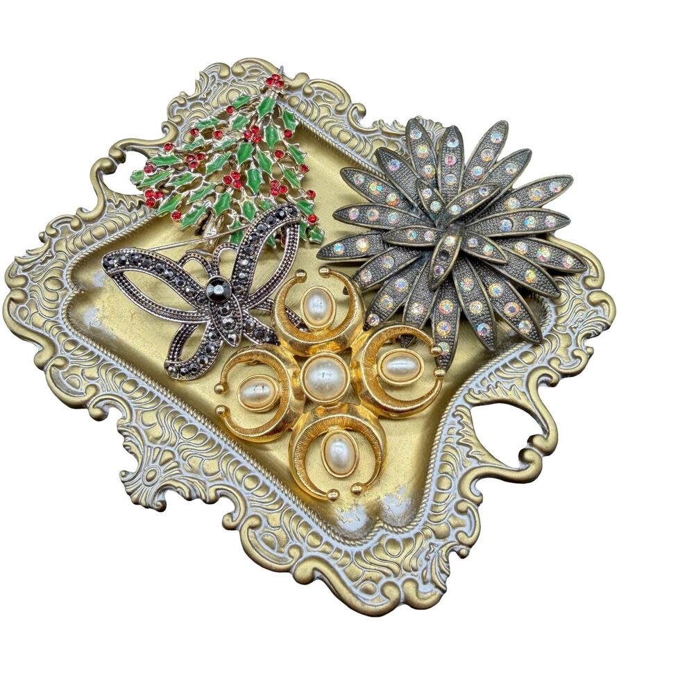 Vintage Brooch Lot: Jewelry Crafting, Repurposing
